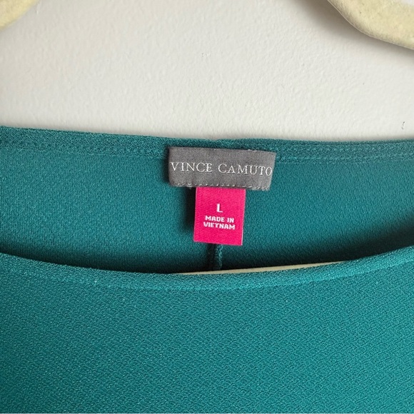 Vince Camuto Emerald Green Long Bell Sleeve Pullover Top Size Large Blouse Knit - Picture 6 of 7